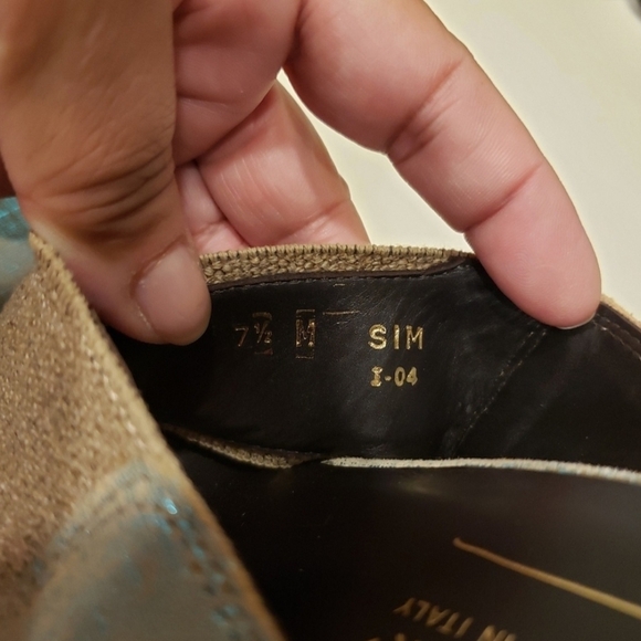 Donald J. Pliner Purple and Blue Artistic Platform Wedge  Sandals - Picture 4 of 9